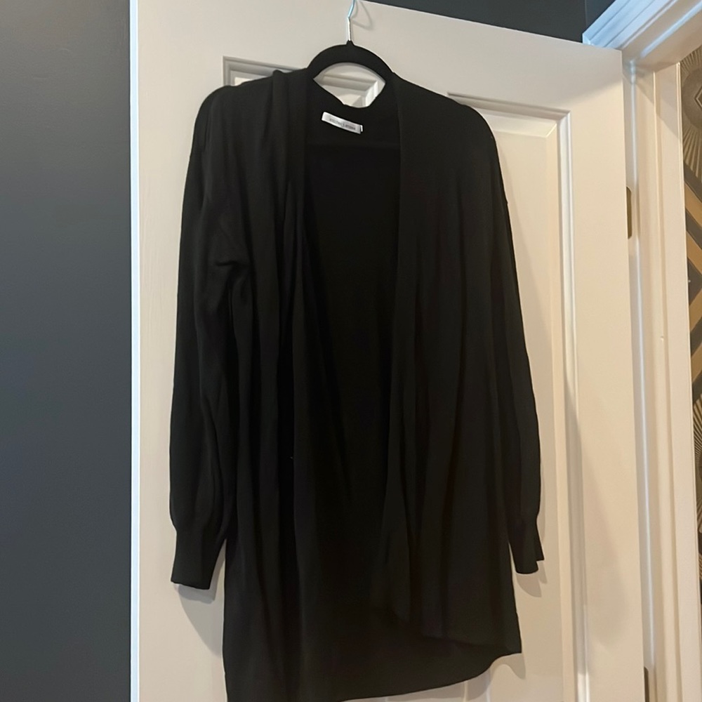 Stitches and stripes cardigan black 3/4 sleeve